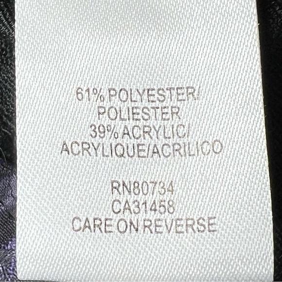 NWOT BCBG MaxAzria Dark Textured Purple Ruffle Collar Dress Women's Size M - Picture 15 of 16